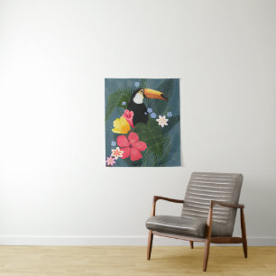 Tropical Toucan in the Wilderness Tapestry