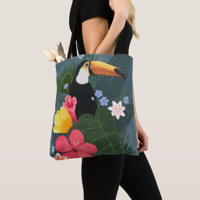 Tropical Toucan in the Wilderness Tote Bag (Close Up)