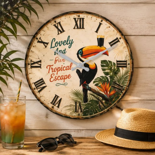 Tropical Toucan Large Clock (Creator Uploaded)