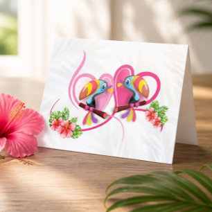 Tropical Toucan Love Greeting Card