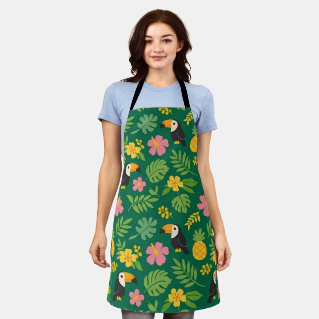 Tropical Toucan Paradise  Apron (Worn)