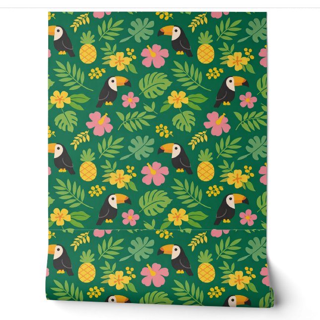 Tropical Toucan Paradise  Wallpaper (Unrolling)
