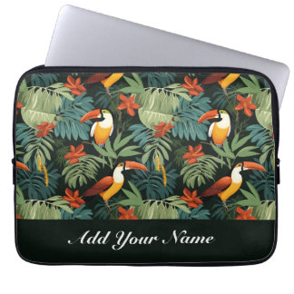 Tropical Toucan Pattern Laptop Sleeve