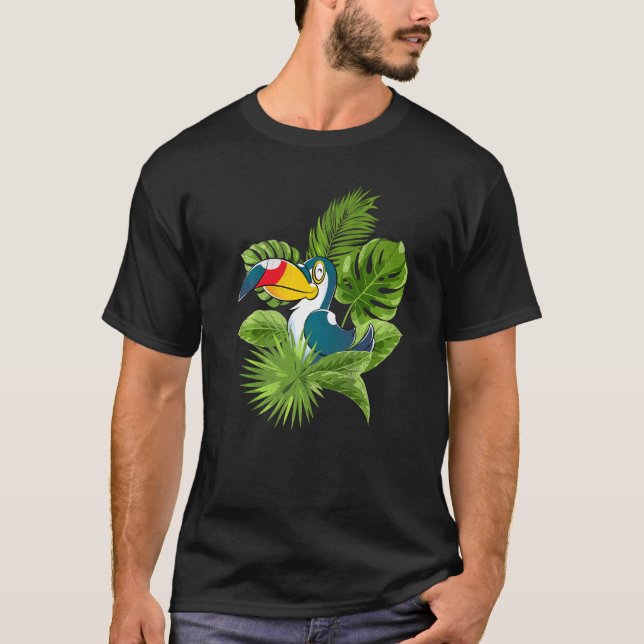 Tropical Toucan  Rainforest Animal  Toucan T-Shirt (Front)