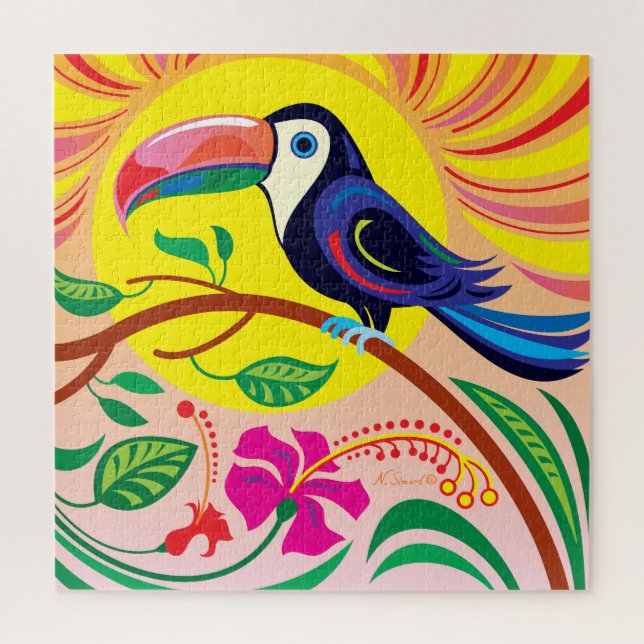 Tropical Toucan Sun Jigsaw Puzzle (Vertical)