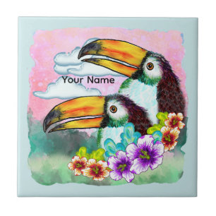 Tropical Toucans Ceramic Tile
