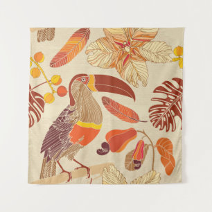 Tropical Toucans: Exotic Seamless Design Tapestry