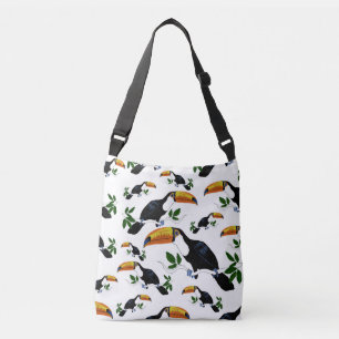Tropical Toucans Pattern - Playful Jungle Design  Crossbody Bag