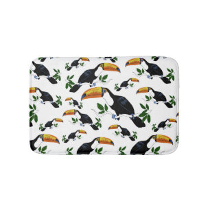 Tropical Toucans - Playful Jungle Bath Mat
