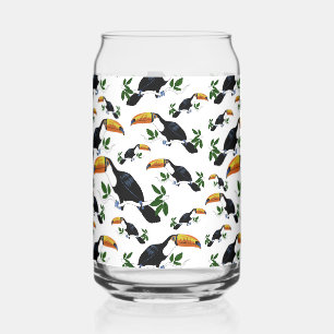 Tropical Toucans - Playful Jungle Can Glass