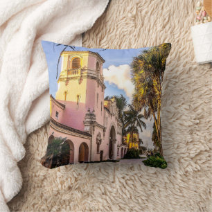Tropical Train Station Cushion