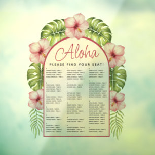 Tropical Transparent Alphabetical Seating Chart 