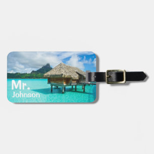 Tropical travel luggage tag
