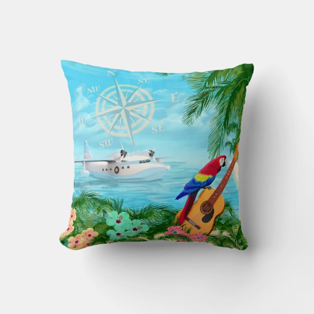 Tropical Travels Cushion (Front)