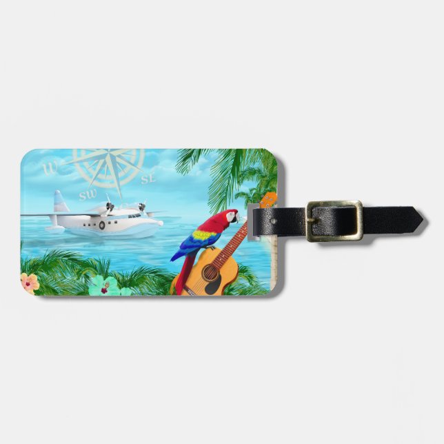 Tropical Travels Luggage Tag (Front Horizontal)