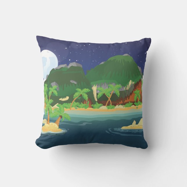 Tropical Treasure Island Cushion (Front)