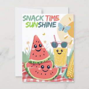 Tropical Treats Party Invitation – Sweet Summer Ba Postcard