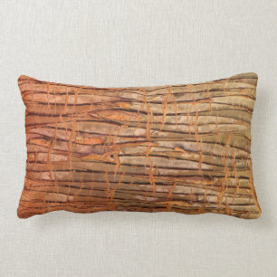 Tropical Tree Bark Wickery Photo Lumbar Cushion