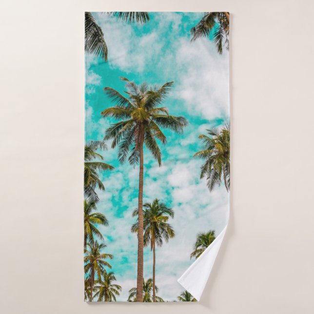 Tropical trees bath towel (Bath Towel)