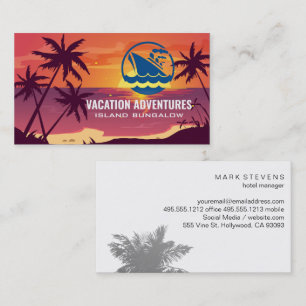Tropical Trees Cruise Ship Travel Agent Business Card