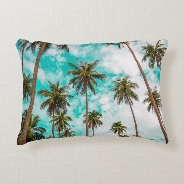 Tropical trees decorative cushion (Front)