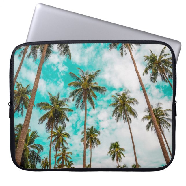 Tropical trees laptop sleeve (Front)