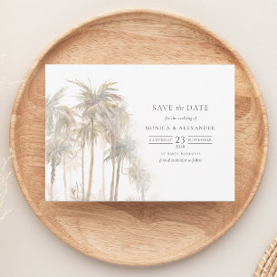 Tropical Trees Typography Save The Date