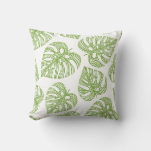 Tropical trendy seamless pattern with exotic palm cushion