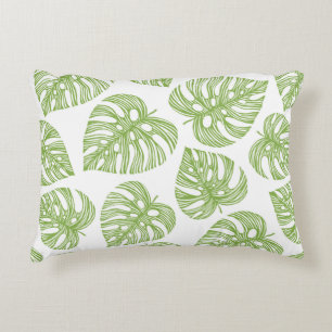 Tropical trendy seamless pattern with exotic palm  decorative cushion