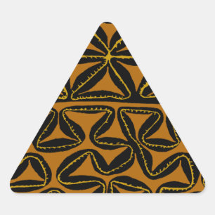 Tropical Tribal South Seas Tapa Triangle Sticker