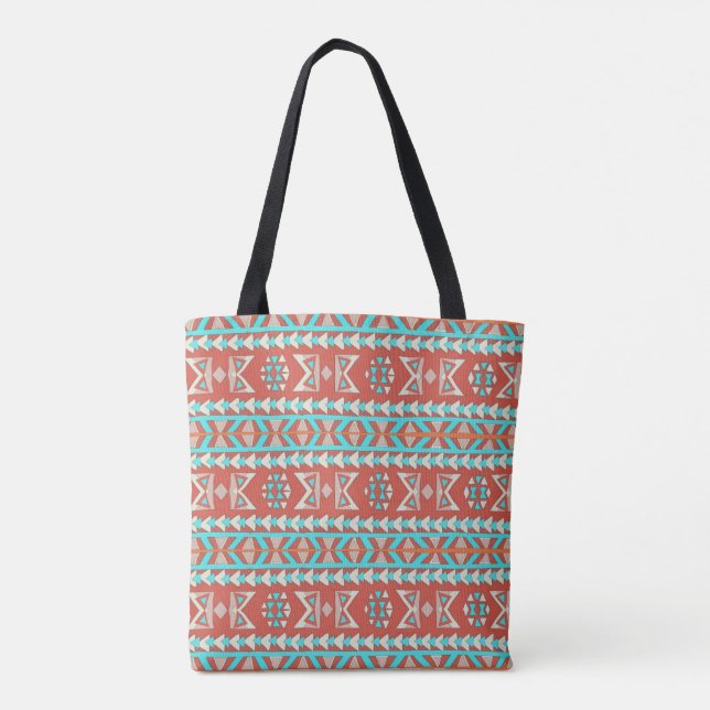 Tropical Tribal Summer Tote Bag (Back)