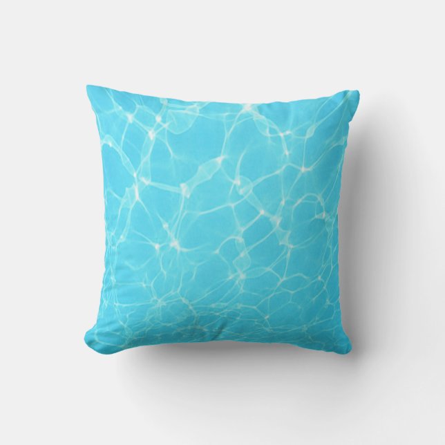 Tropical Turquoise Blue Ocean Cushion (Front)