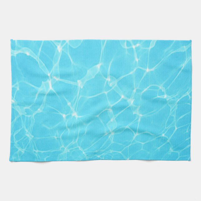 Tropical Turquoise Blue Ocean Tea Towel (Horizontal)