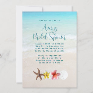Tropical Turquoise Bridal Shower Invitation