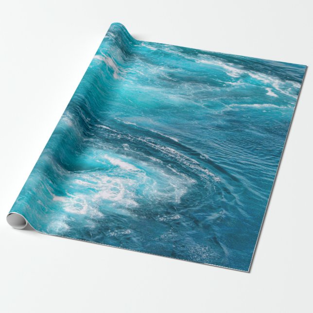 Tropical Turquoise Caribbean Ocean Cruise Photo Wrapping Paper (Unrolled)