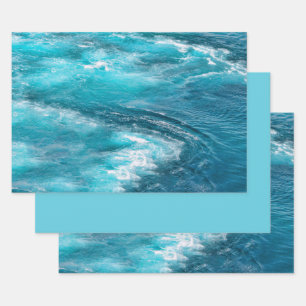 Tropical Turquoise Caribbean Ocean Cruise Photo Wrapping Paper Sheet