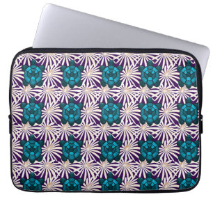 Tropical Turtle Floral Pattern Seamless Sea Turtle Laptop Sleeve