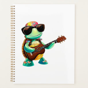 Tropical turtle with guitar planner