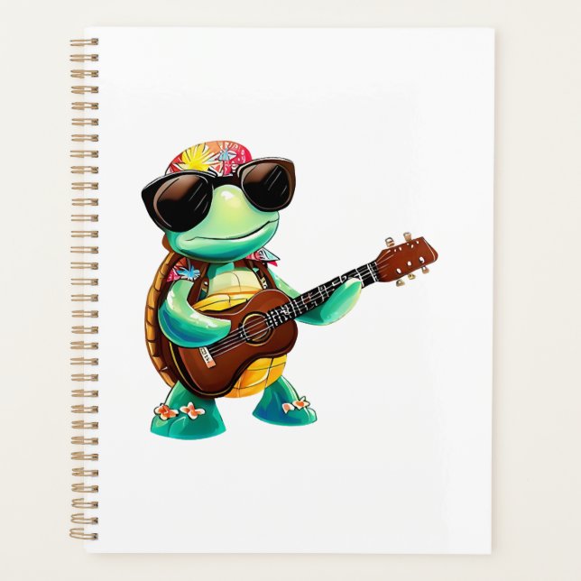 Tropical turtle with guitar planner (Front)