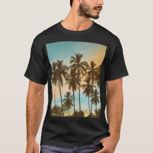 Tropical Twilight: Coconut Palm Silhouette T-Shirt