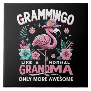 Tropical Twilight Flamingo Ceramic Tile