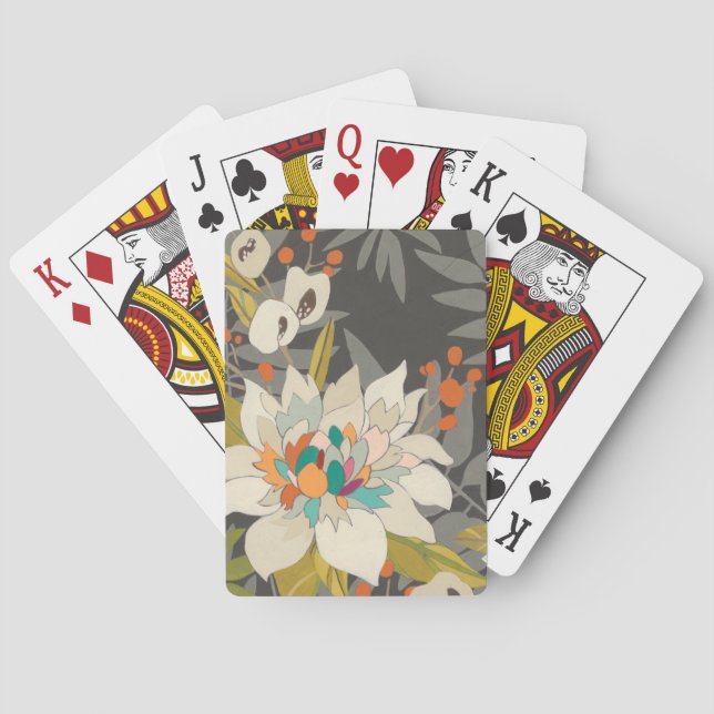 Tropical Twilight Flowers Playing Cards (Back)
