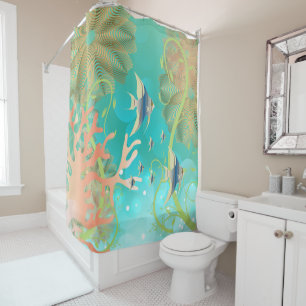 Tropical Under the Sea Design Shower Curtain