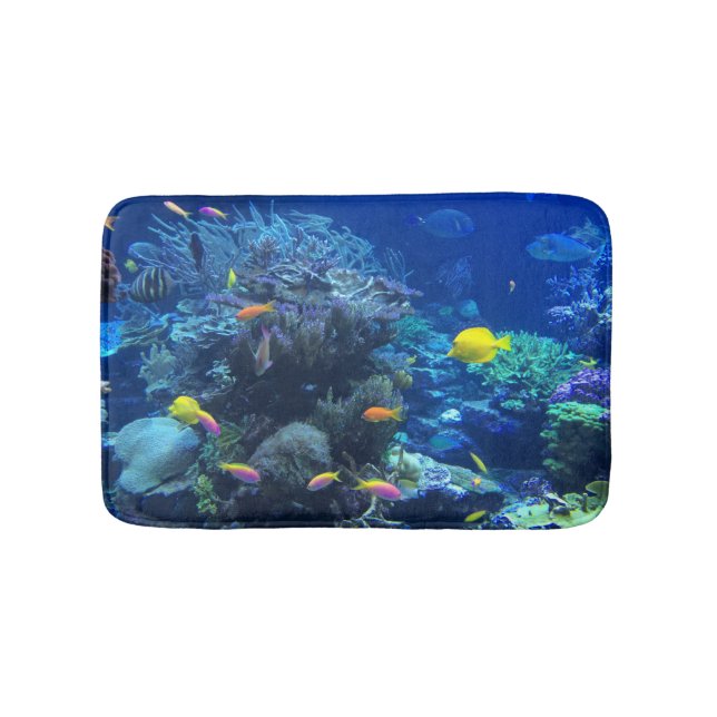 Tropical underwater fish bath mat (Front)