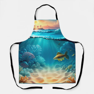 Tropical Underwater Landscape Apron