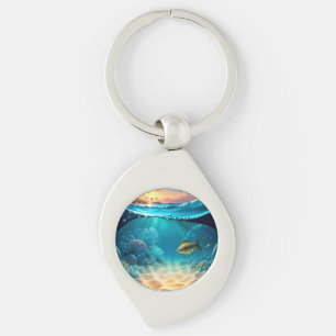 Tropical Underwater Landscape Key Ring