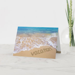 Tropical Vacation Beach Thank You Card