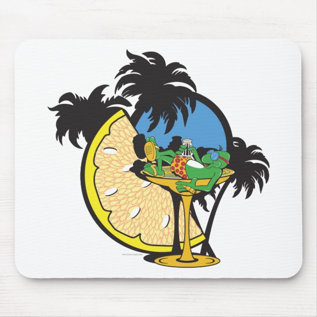 Tropical Vacation Gecko Mouse Pad (Front)