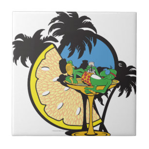 Tropical Vacation Gecko Tile