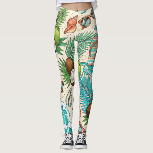 Tropical vacation. leggings
